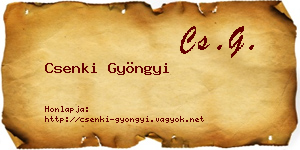 Csenki Gyöngyi névjegykártya