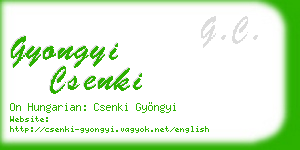 gyongyi csenki business card